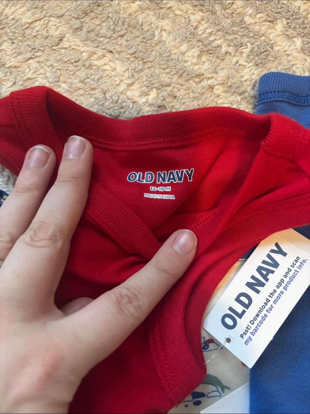 NWT - Old Navy Red, Cream & Blue Kids Tank Top Set - 12-18 months
